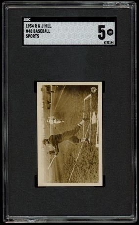 1934 R & J Hill Sports #48 Baseball Tris Speaker SGC 5 EX Pop 1, 1 higher