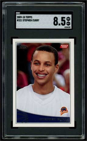 2009-10 Topps #321 Stephen Curry RC SGC 8.5 NMMT+