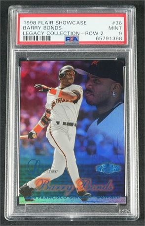 1998 Flair Showcase #36 Barry Bonds Legacy Collection Row 2 75/100 PSA 9 MINT