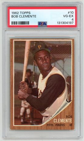 1962 Topps #10 Roberto Clemente PSA 4 VGEX