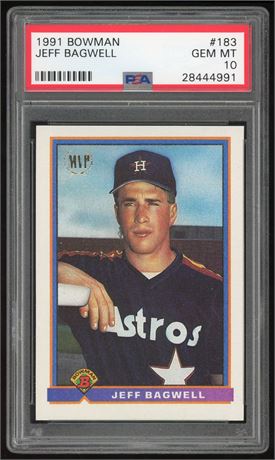 1991 Bowman #183 Jeff Bagwell RC PSA 10 GEM MINT (READ)