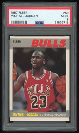 1987 Fleer #59 Michael Jordan PSA 9 MINT