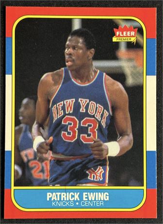 1986 Fleer #32 Patrick Ewing RC NM