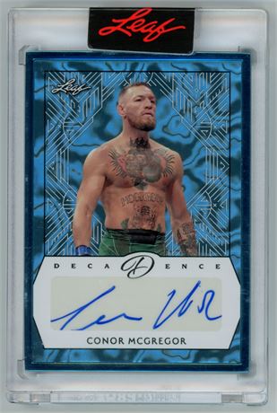2024 Leaf Conor McGregor Teal Metal Framed Auto 10/10 Bookend Factory Sealed