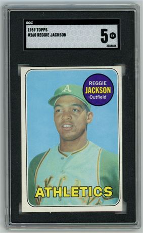 1969 Topps #260 Reggie Jackson RC SGC 5 EX