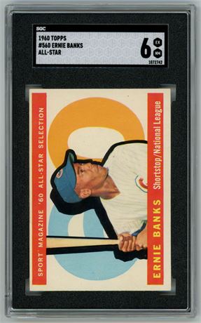 1960 Topps #560 Ernie Banks Hi# All-Star SGC 6 EXMT