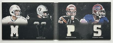 2012 Panini Playbook MVPS Marino/Allen/Esiason/Thomas Game-Worn Quad Patch 30/49