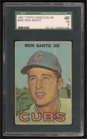 1967 Topps Venezuelan #309 Ron Santo SGC 3 VG