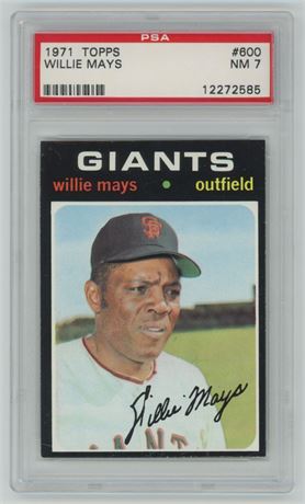 1971 Topps #600 Willie Mays PSA 7 NM