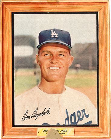 1960 Post Cereal Don Drysdale Hand-Cut Low Grade