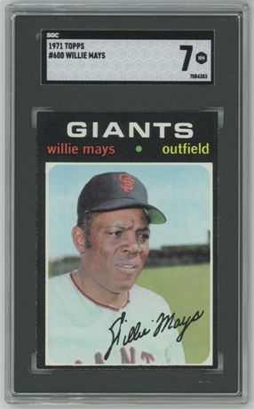 1971 Topps #600 Willie Mays SGC 7 NM