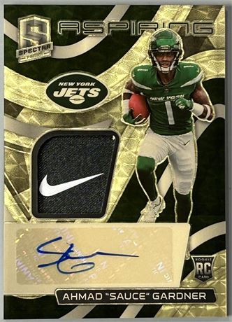2022 Panini Spectra Aspiring Ahmad "Sauce" Gardner RPA Nike Swoosh 1/1