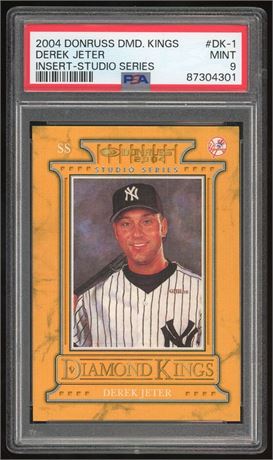 2004 Donruss Diamond Kings Derek Jeter Insert Studio Series 28/250 PSA 9 MINT