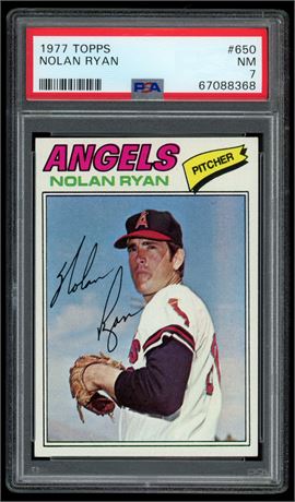1977 Topps #650 Nolan Ryan PSA 7