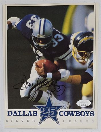 Tony Dorsett Signed 6.5x8.5 Photo JSA