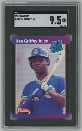 1989 Donruss #33 Ken Griffey Jr RC SGC 9.5 MINT+