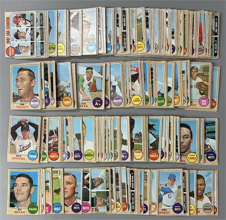 1968 Topps Starter Set (343 Cards) w/ 47 Hi #'s EX Average (READ)
