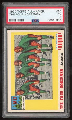 1955 Topps All American #68 The Four Horsemen PSA 5 EX