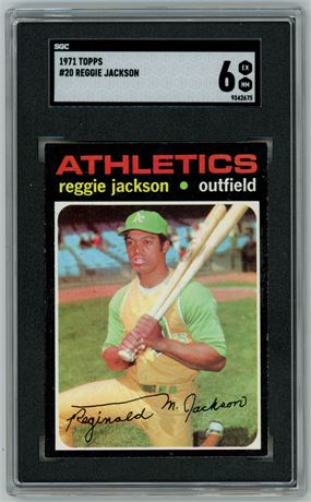 1971 Topps #20 Reggie Jackson SGC 6 EXMT