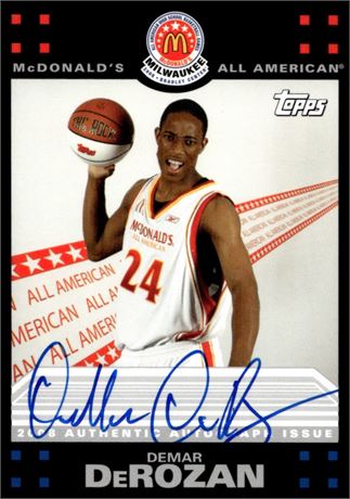 2008 Topps McDonald's All-American Auto Demar DeRozan