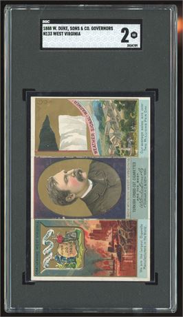1888 N133 W. Duke, Sons & Co. Governors West Virginia SGC 2 GOOD