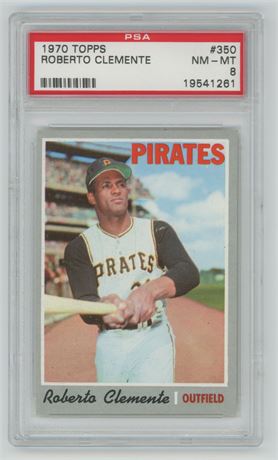 1970 Topps #350 Roberto Clemente PSA 8 NMMT