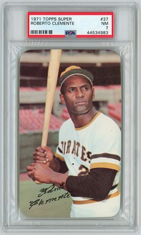 1971 Topps Super #37 Roberto Clemente PSA 7 NM
