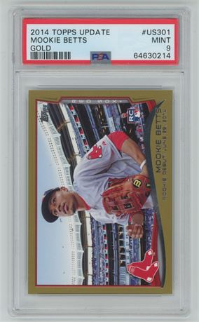 2014 Topps Update Mookie Betts RC GOLD 1736/2014 PSA 9 MINT