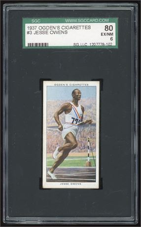 1937 Ogden's #3 Jesse Owens SGC 6 EXMT