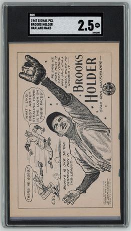 1947 Signal PCL Brooks Holder Oakland Oaks SGC 2.5 GOOD+