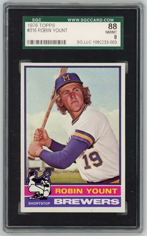 1976 Topps #316 Robin Yount SGC 8 NMMT