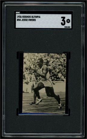 1936 Kosmos Olympia #84 Jesse Owens SGC 3 VG