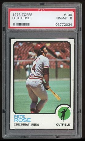 1973 Topps #130 Pete Rose PSA 8 NMMT