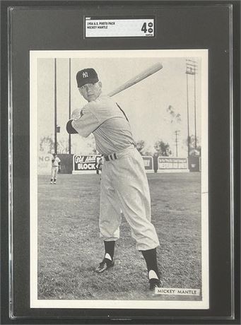 1954 All-Star Mickey Mantle Photo Pack SGC 4 VGEX RARE