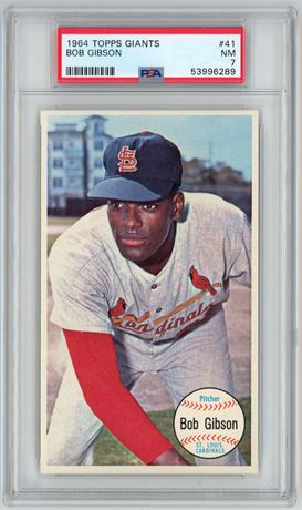 1964 Topps Giants #41 Bob Gibson PSA 7 NM