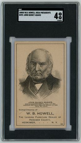 1880s WB Howell HD2A #492 John Quincy Adams SGC 4 VGEX
