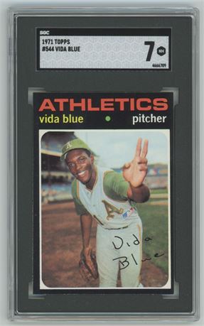 1971 Topps #544 Vida Blue SGC 7 NM