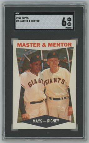 1960 Topps #7 Master & Mentor Willie Mays SGC 6 EXMT