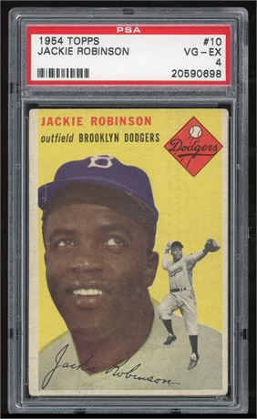 1954 Topps #10 Jackie Robinson PSA 4 VGEX