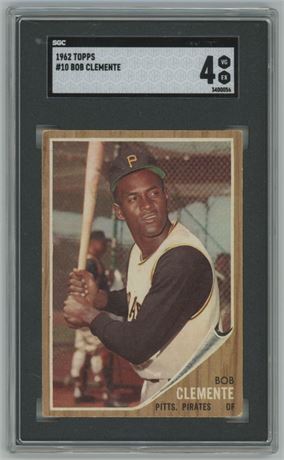1962 Topps #10 Roberto Clemente SGC 4 VGEX Centered