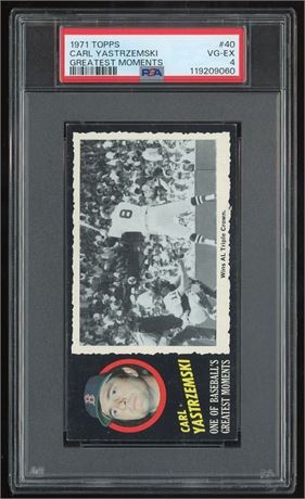 1971 Topps #40 Carl Yastrzemski Greatest Moments PSA 4 VGEX