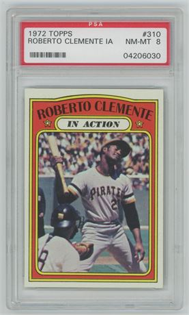 1972 Topps #310 Roberto Clemente IA PSA 8 NMMT