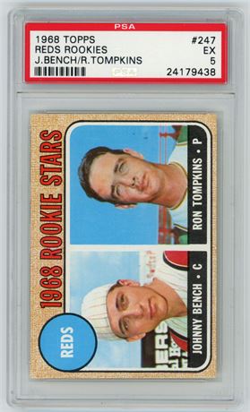 1968 Topps #247 Johnny Bench RC PSA 5 EX