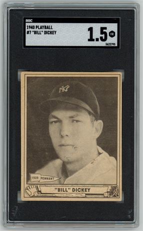 1940 Play Ball #7 "Bill" Dickey SGC 1.5 FAIR