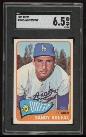 1965 Topps #300 Sandy Koufax SGC 6.5 EXMT+