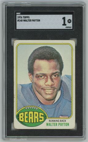 1976 Topps #148 Walter Payton RC SGC 1 POOR