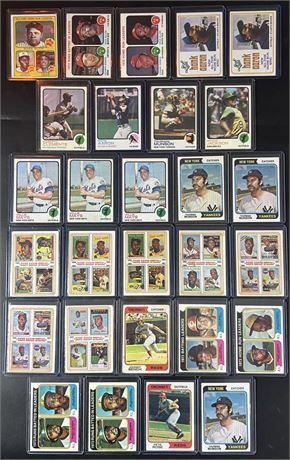 1973-74 Topps Baseball Lot (19) VGEX+ Avg Condition (READ) w/ Mays, Aaron + More