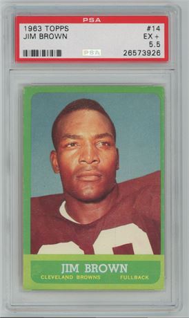 1963 Topps #14 Jim Brown PSA 5.5 EX+