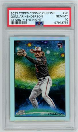 2023 Topps Cosmic Chrome #20 Gunnar Henderson RC Stars In The Night PSA 10