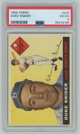 1955 Topps #210 Duke Snider Hi# PSA 4 VGEX